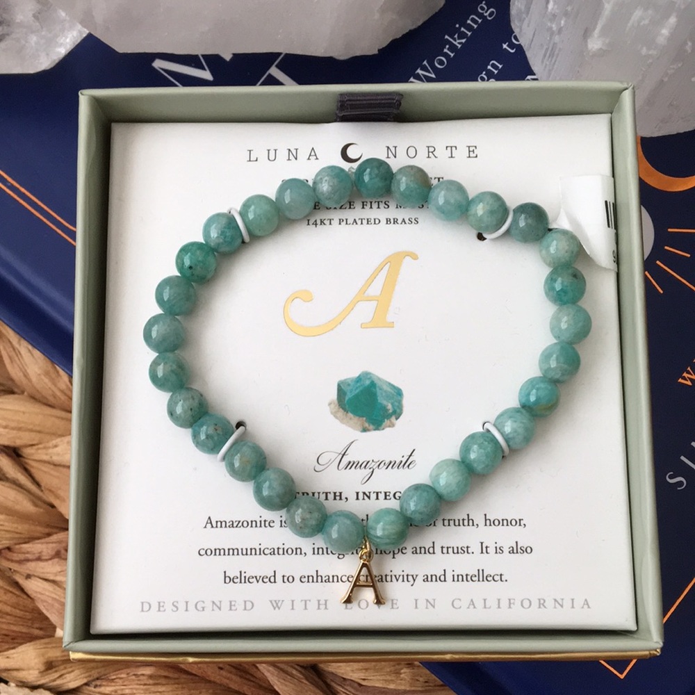 Luna Norte Amazonite stretch bracelet